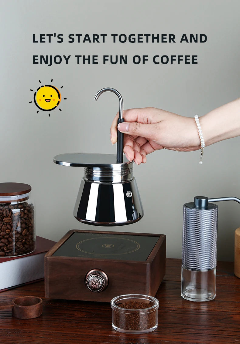 1 2 4Cups Espresso Coffee Maker Stainless Steel Mini Moka Pot With Unique Design