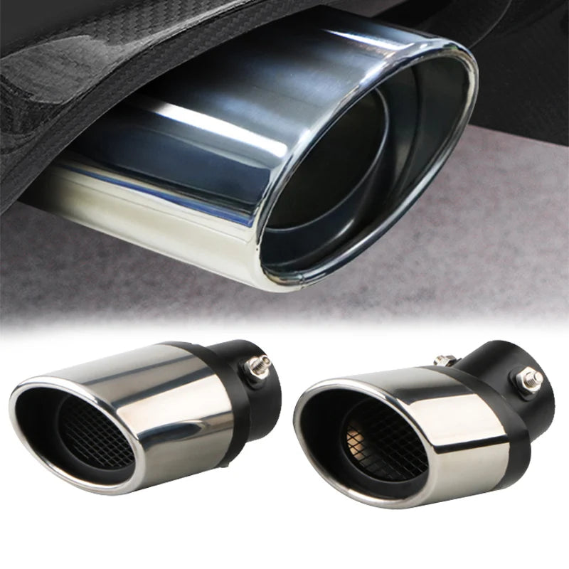 Shark belt net tail throat Stainless steel exhaust pipe Automobile exhaust pipe muffler Automobile accessories exhaust pipe