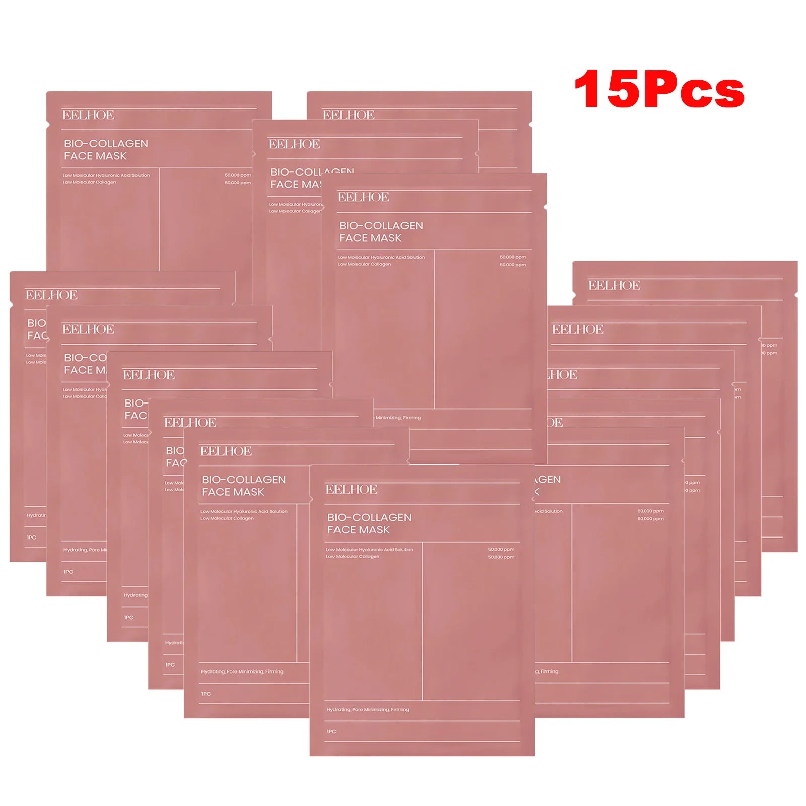 1/5/10/15Pc Bio Collagen Face Mask Deep Hydration Shrink Pores Brightening Refreshing Overnight Mask Moisturizing Face Skin Care