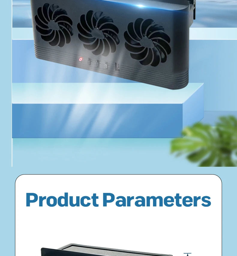 Automobile Exhaust Fan Heat Dissipation Smoke Exhaust Oxygen Cycle Intelligent Tri-Mode Exhaust Fan Automobile Supplies