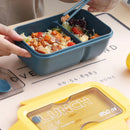 Microwaveable Lunch Box Divided Non-flavored Bento Box Japanese-style Student Adult Office Lunch Box with Meal