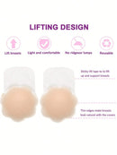 4Pcs 6.5cm Round Silicone Reusable Nipple Covers, Pull-Up Bra Pads, with Pull-On Design, Washable