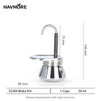 1 2 4Cups Espresso Coffee Maker Stainless Steel Mini Moka Pot With Unique Design
