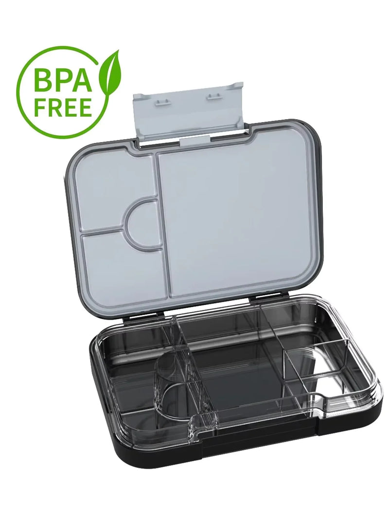 Kids Bento Lunch Box with 4/6 Compartments BPA Free Lunchable Food Container Microwave & Dishwasher Safe for Daycare, School