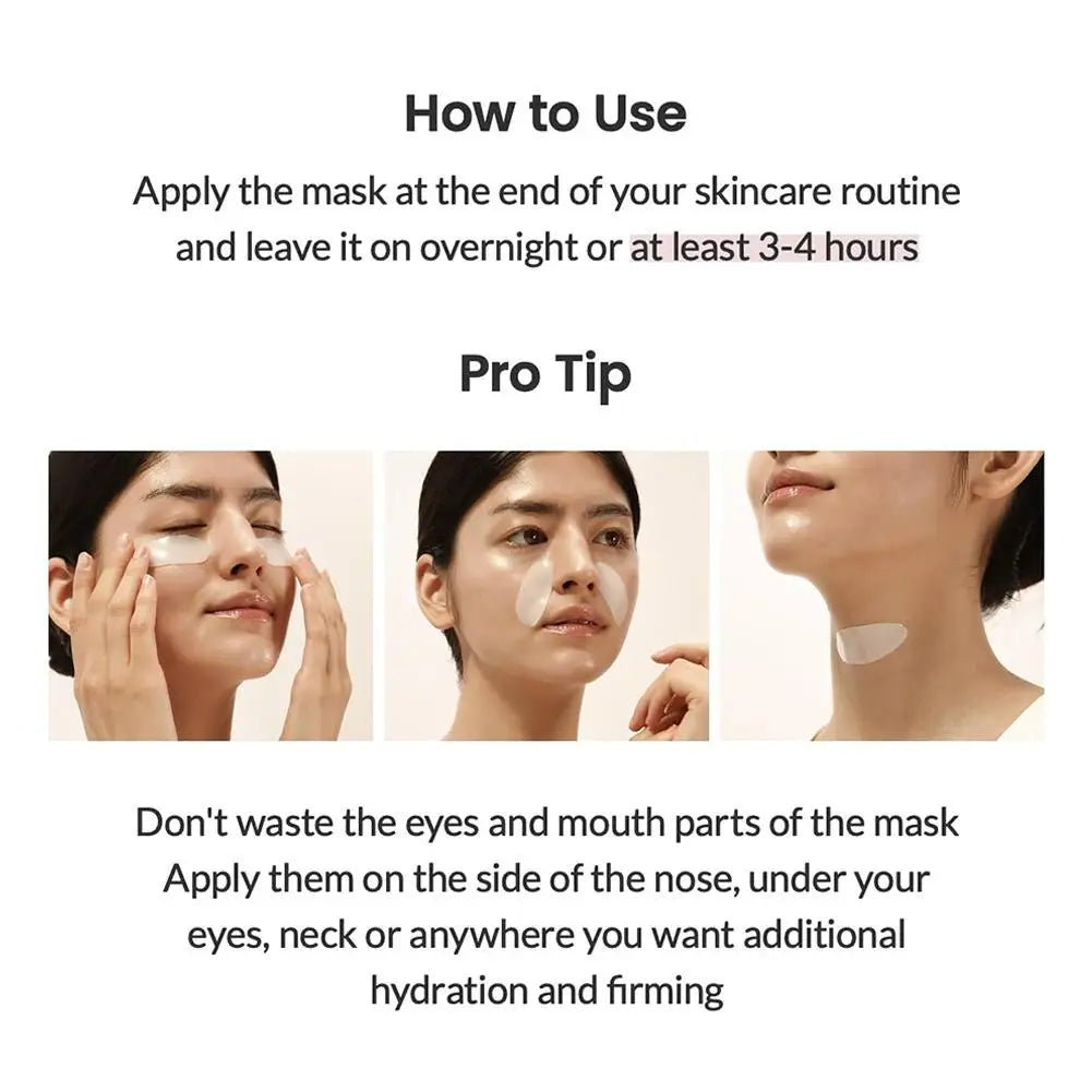 Biodance Professional Bio-Collagen Sheet Mask 34g*4pcs Travel Size Cream Mask Pink for Moisturizing Firming Face Made Crystal