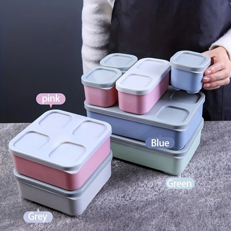 Bento Lunch Box,Reusable Plastic Food Container, Stackable Leak Proof,for School Office Travel,Men Women Teens,Meal Prep Storage