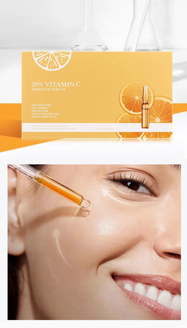 20% Vitamin C Ampoule Serum Set  Moisturising Whitening Wrinkle Reducing Anti-Ageing Serum Face Beauty Skin Care