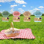 Bento Box Adult Lunch Box, Containers For Adults Men Women With 3 Compartments, Lunchable Food Container Back To School