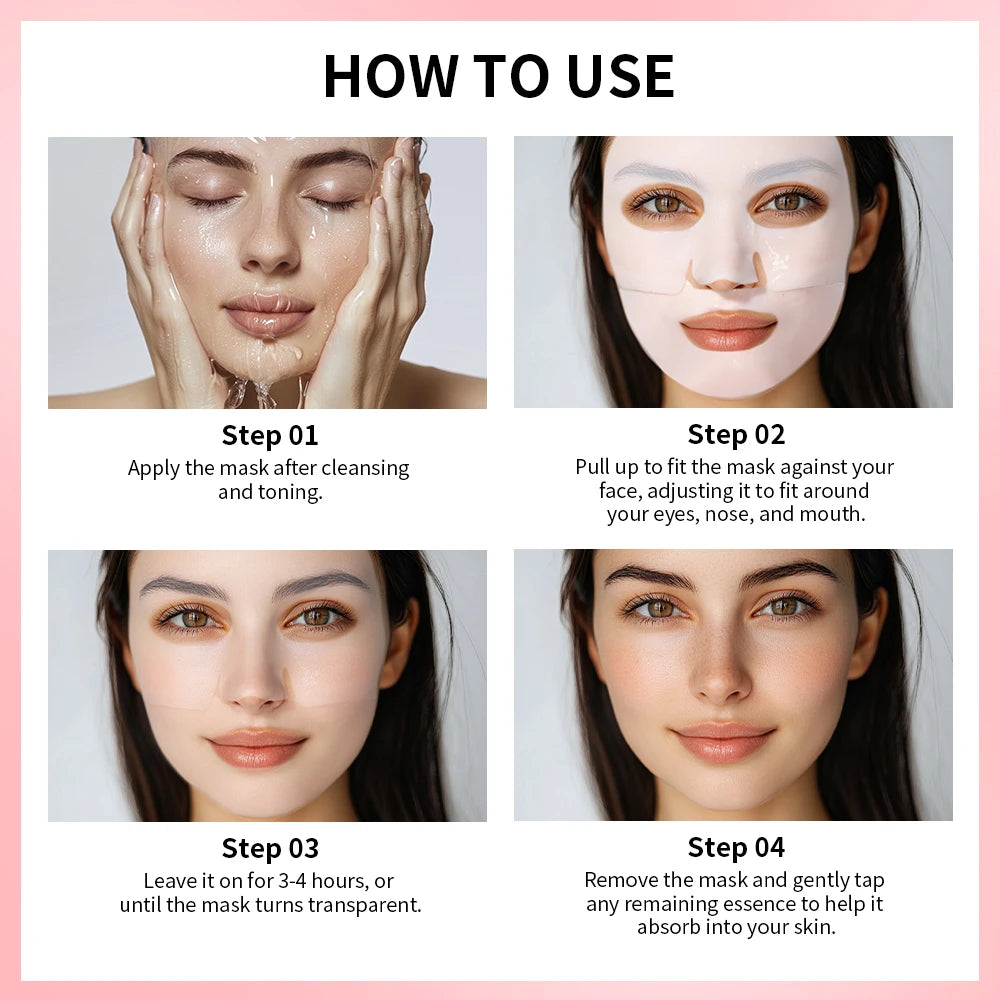 Bio-Collagen Real Deep Mask, Hydrating Overnight Hydrogel Mask, Pore Minimizing, Elasticity Improvement