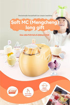 500ml Automatic Italian Ice Cream Machine Maker Mini Roll Soft Serve Hard Household Full Sorbet Fruit Dessert 220V