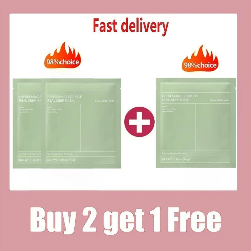 Refreshing Sea Kelp Real Deep Mask Korea Brand Collagen Deep Mask Moisturizing Overnight Hydrogel Bio-collagen Facial Sheet Mask