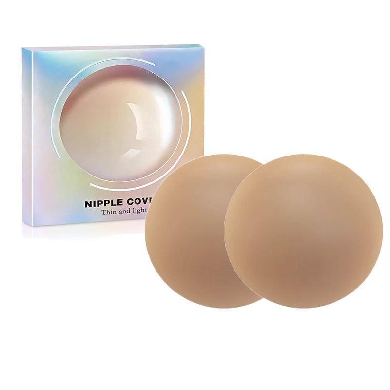 Nipple Covers No Show Reusable Seamless Pasty Sticky Adhesive Silicone Nipple Pasties for Women