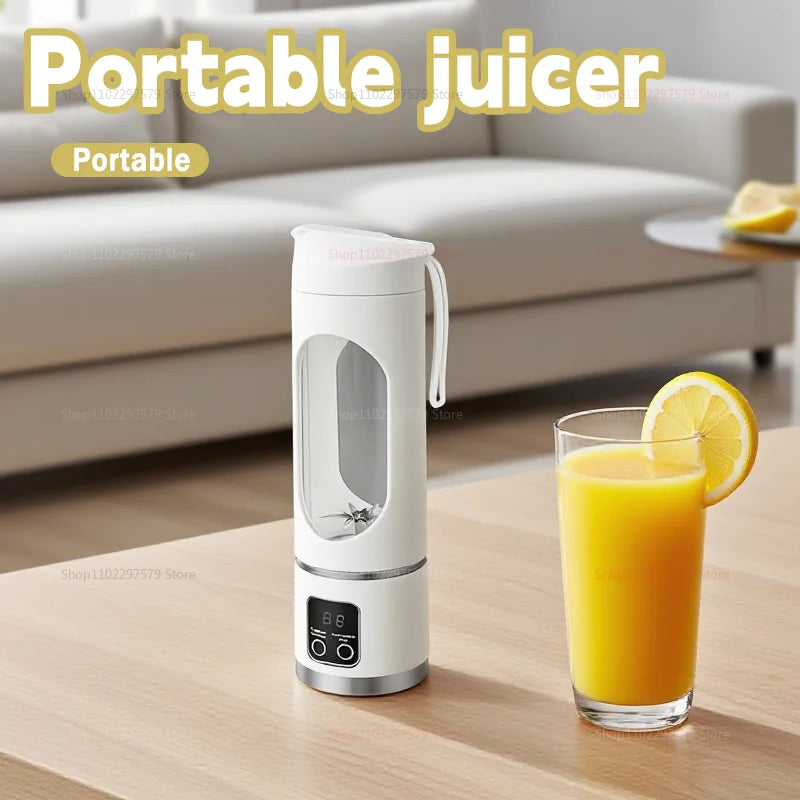 Portable Mini Electric Blender USB Rechargeable Smoothie Juicer Milkshake Maker For Fresh Fruit Orange Juice And On-The-Go Use