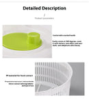 Multifunctional Household Manual Vegetable Dehydrator - Salad Spinner with Fruit, Lettuce Drain Basket | Home Kitchen Gadgets