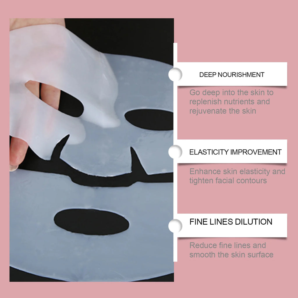 1/5/10/15Pc Bio Collagen Face Mask Deep Hydration Shrink Pores Brightening Refreshing Overnight Mask Moisturizing Face Skin Care