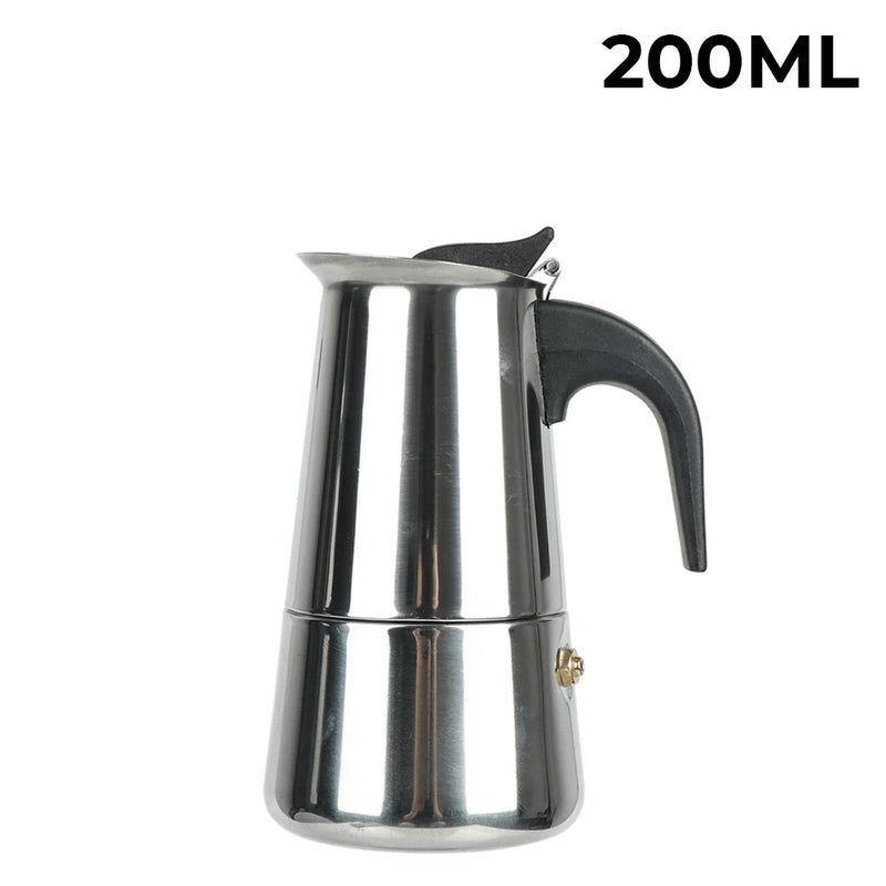 Stainless Steel Moka Coffee Maker Coffee Maker Pot Coffee Pot for Kitchen Mocha Espresso Latte Stovetop Filter 2/4/6/9 Cups