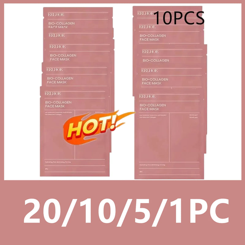 Bio Collagen Face Mask Shrink Deep Hydrating Overnight Mask Moisturizing Refreshing Brightening Face Skin Care