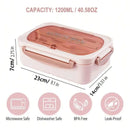 Bento Box Adult Lunch Box, Containers For Adults Men Women With 3 Compartments, Lunchable Food Container Back To School