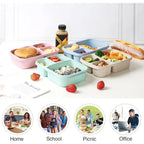 1 Bento Box Lunch Box for Kids and Adults Reusable Food Storage Container 3 Compartment Lunch Box for School Work and Travel