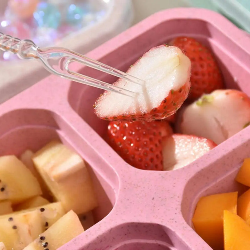 Bento Snack Boxes | Meal Prep Container 4-Section | With Lid 4-Compartment Lunchable Container Reusable For Desserts Nuts