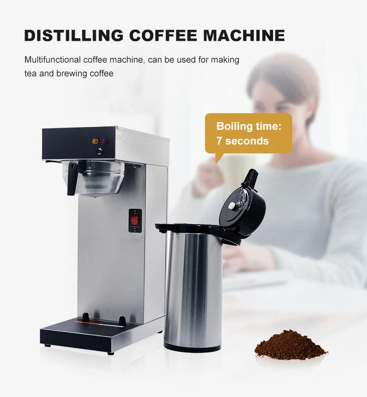 Large Capacity 2.2L Coffee Shop Appliances Coffee Brewer Multi Drink Commercial American Coffee Machine