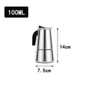 Moka Pot Machine Mocha Latte Pot Stainless Steel Mocha Espresso Coffee for Office Kitchen Italian Coffee Maker 2/4/6/9/12 Cups