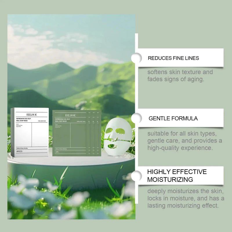 Bio-Collagen Sea Kelp Real Deep Mask Anti-Wrinkle Lifting Mask Hydrolyzed Collagen Collagen Reverse Filming Volume PeelOff Mask