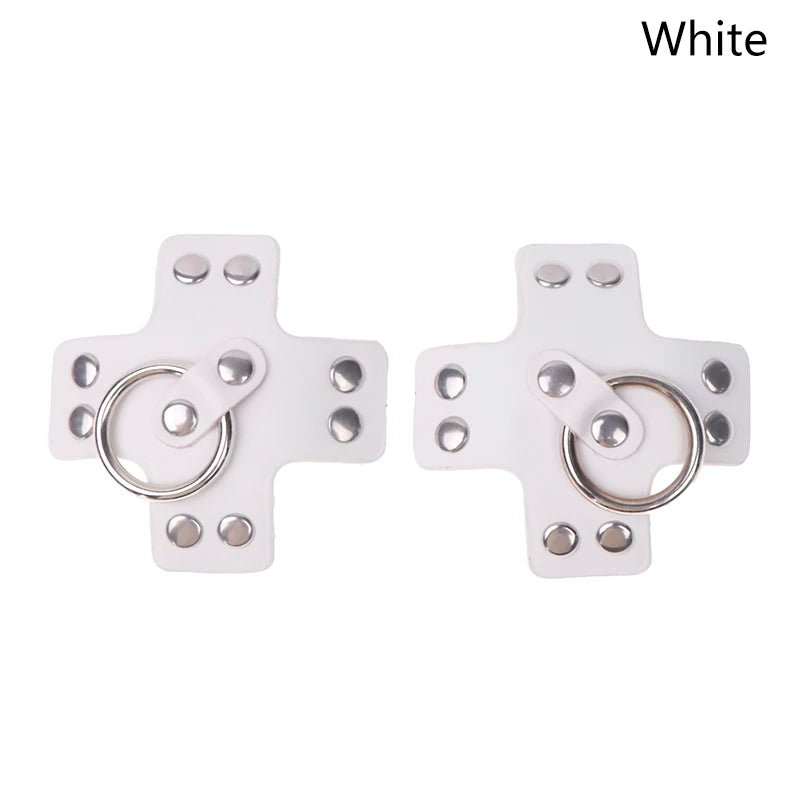 Women 1Pair Sexy Leather Cross Nipple Cover Reusable Breast Stickers Self Adhesive Nipple Pasties Nipple Covers Bra AccessoriesW