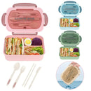 Bento Box Adult Lunch Box, Containers For Adults Men Women With 3 Compartments, Lunchable Food Container Back To School
