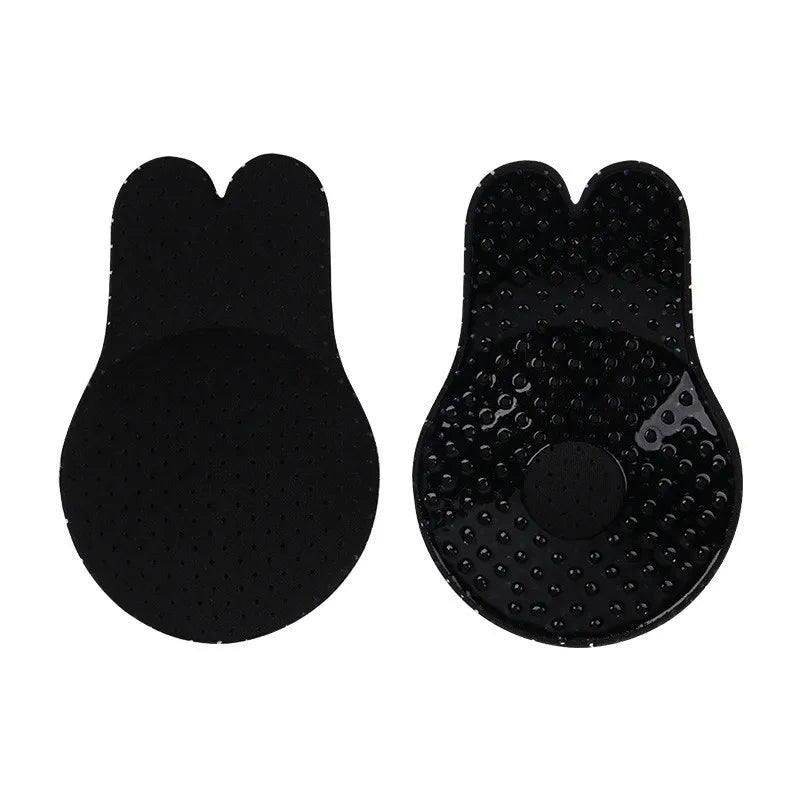 Reusable Rabbit Nipple Cover Pasties Breast Push Up Stickers Adhesive Invisible Bra Lift Tape Women Nipples Covers Silicone Pads