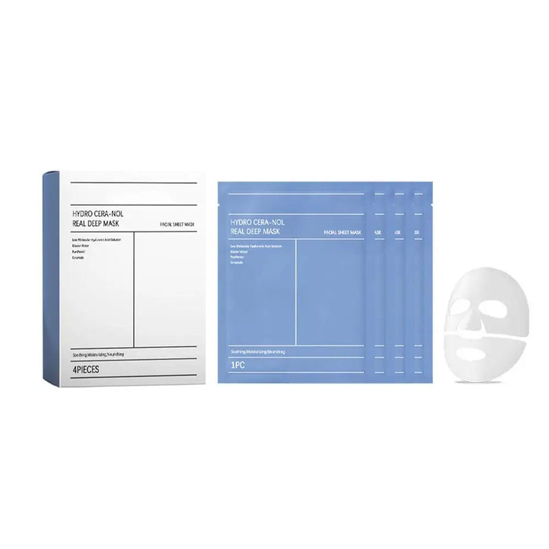 4PCS Bio-Collagen Real Deep Mask Hydrolyzed Collagen Soluble Rejuvenation Pore Shrinking Refresh Moisturizing Sheet Mask