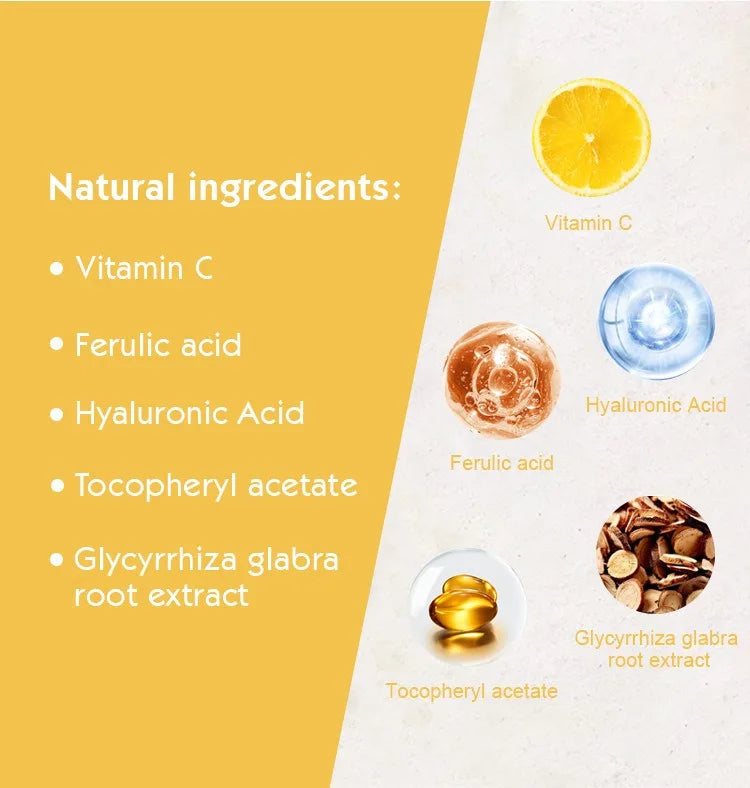 20% Vitamin C Ampoule Serum Set  Moisturising Whitening Wrinkle Reducing Anti-Ageing Serum Face Beauty Skin Care