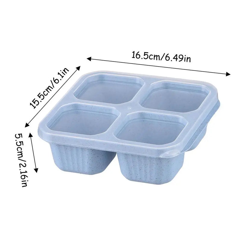 Bento Snack Boxes | Meal Prep Container 4-Section | With Lid 4-Compartment Lunchable Container Reusable For Desserts Nuts