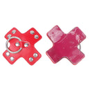 Women 1Pair Sexy Leather Cross Nipple Cover Reusable Breast Stickers Self Adhesive Nipple Pasties Nipple Covers Bra AccessoriesW