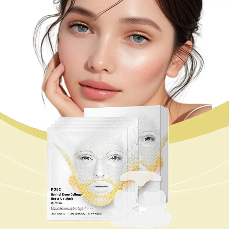 4PCS Bio-Collagen Real Deep Mask Hydrolyzed Collagen Soluble Rejuvenation Pore Shrinking Refresh Moisturizing Sheet Mask