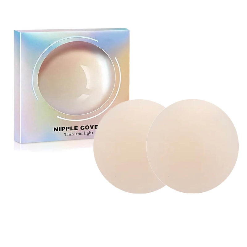 Nipple Covers No Show Reusable Seamless Pasty Sticky Adhesive Silicone Nipple Pasties for Women