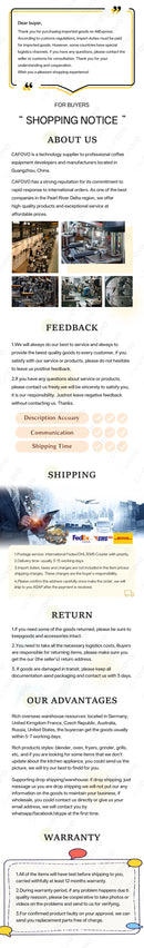 CAFOVO CM6005 Commercial Espresso Machine 3100W Dual Pump Triple Boiler PID Temperature Control 3-Hole Steam Wand Cafe Home Use