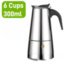 Coffee maker Moka Pot, 2/4/6 Cups Stainless Steel Cafe Percolator Maker, Italian coffee machine Fit Induction Cookers Coffeeware