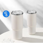1pc-Tumbler with Handle and Straw Lid, Leakproof Tumbler Vacuum Insulated Water Bottle for Home, Office or Car, Reusable Cup