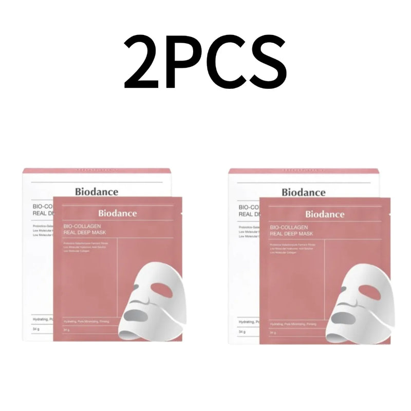 1/2PCS Bio-Collagen Real Deep Anti-Wrinkle Lifting Face Mask With Hydrolyzed Collagen Collagen Reverse Film Volume Peel Off Mask