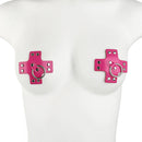 Women 1Pair Sexy Leather Cross Nipple Cover Reusable Breast Stickers Self Adhesive Nipple Pasties Nipple Covers Bra Accessories