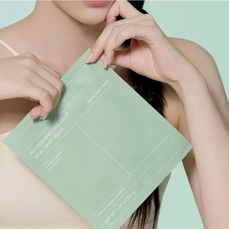 Refreshing Sea Kelp Real Deep Mask Korea Brand Collagen Deep Mask Moisturizing Overnight Hydrogel Bio-collagen Facial Sheet Mask
