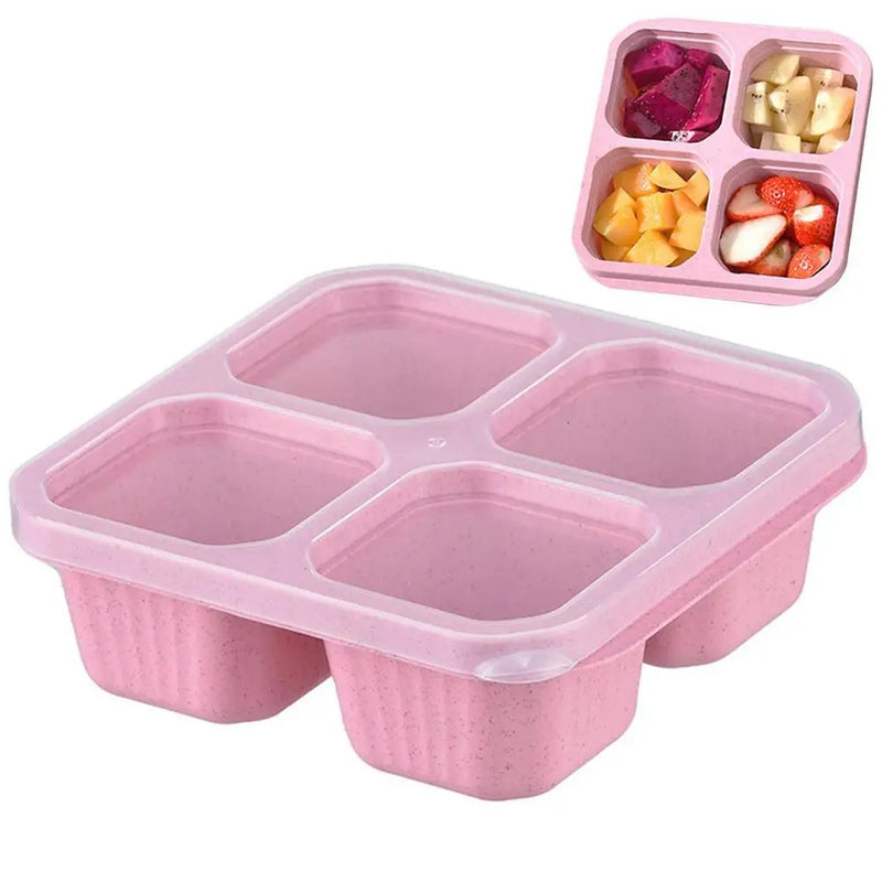 Bento Snack Boxes | Meal Prep Container 4-Section | With Lid 4-Compartment Lunchable Container Reusable For Desserts Nuts