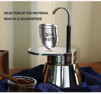 1 2 4Cups Espresso Coffee Maker Stainless Steel Mini Moka Pot With Unique Design