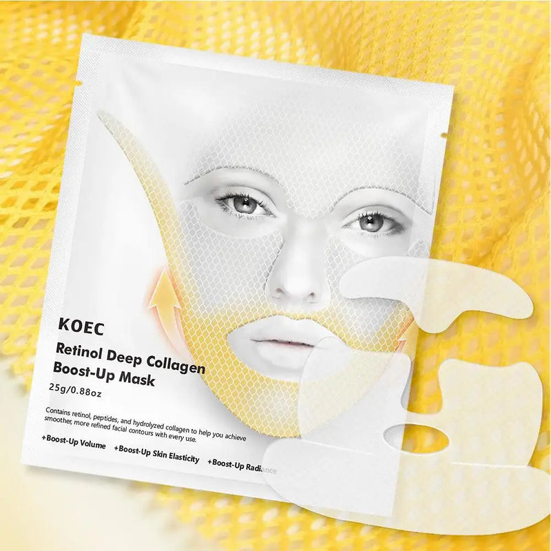 4PCS Bio-Collagen Real Deep Mask Hydrolyzed Collagen Soluble Rejuvenation Pore Shrinking Refresh Moisturizing Sheet Mask