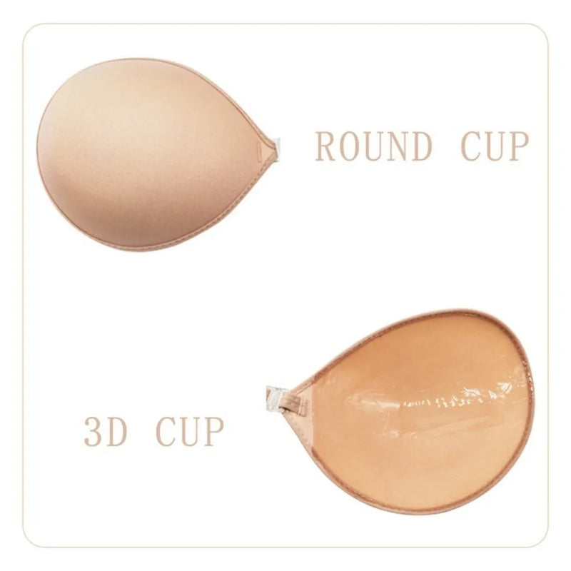 Reusable Nipple Tape Nipple Stickers Seamless Nipple Cover Strapless Silicon Bra Gathered Adhesive Bra