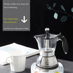 Moka Pot, 4 Cup Stovetop Espresso Maker -Cuban Coffee Percolator Machine Premium Moka Italian Espresso Coffee Maker-AT64