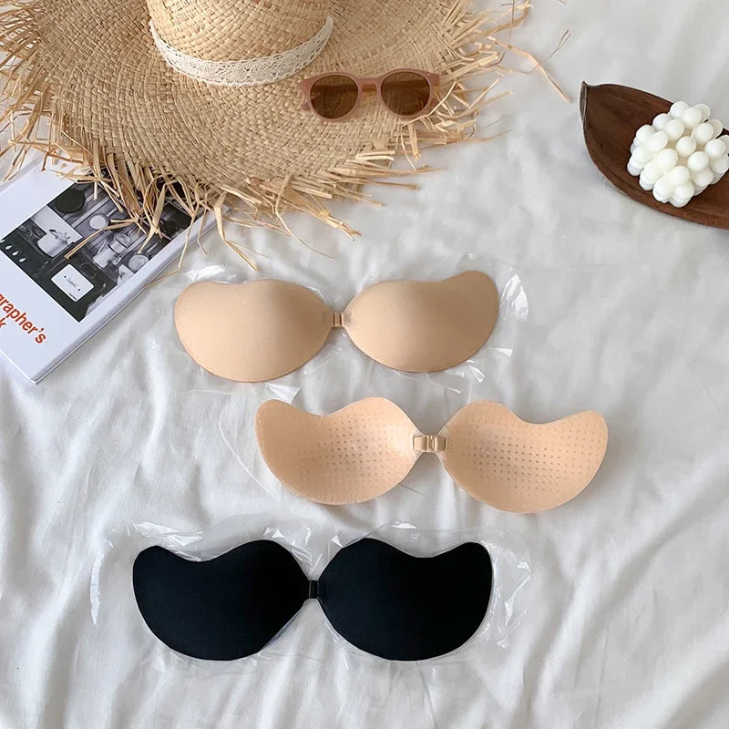 Reusable Silicone Nipple Cover Self Adhesive Invisible Push Up Bra Pasties Stickers Mango Breast Strapless Bras Women Underware
