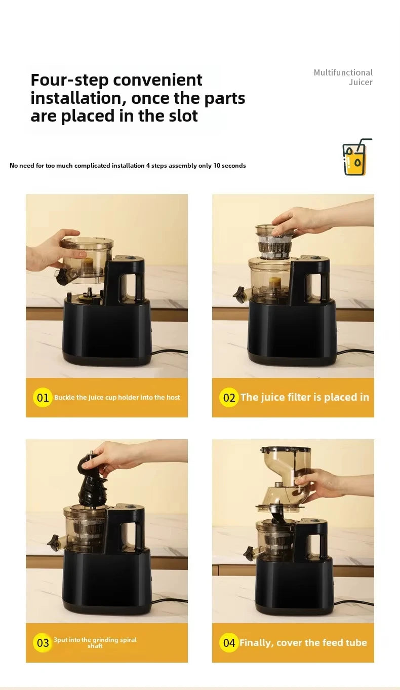 Automatic Small-Sized Multifunctional Electric Soy Milk & Juice Maker for Home, with Juice and Pulp Separation