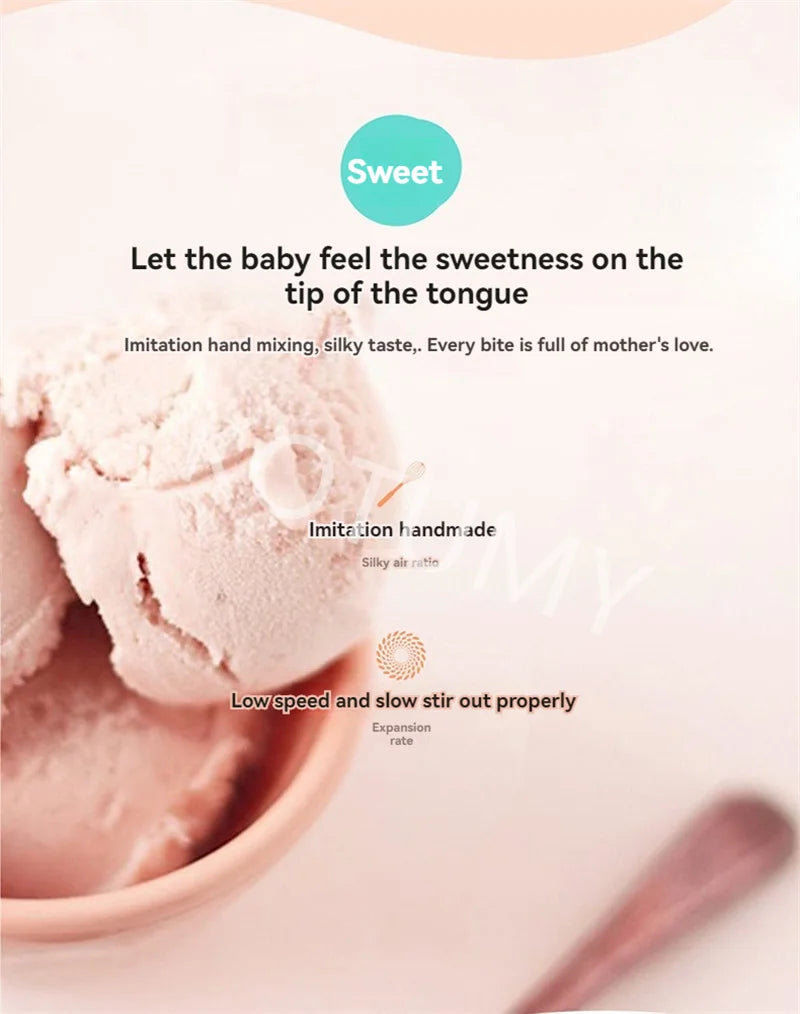 500ml Automatic Italian Ice Cream Machine Maker Mini Roll Soft Serve Hard Household Full Sorbet Fruit Dessert 220V